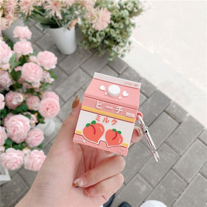 Peach Carton AirPods / Pro Earphone Case Skin SpreePicky