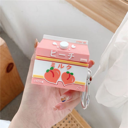 Peach Carton AirPods / Pro Earphone Case Skin SpreePicky