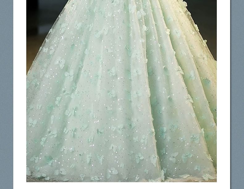 Off Shoulder Butterfly A-Line Evening Dress FashionChic