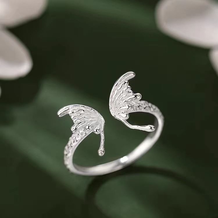 Butterfly S925 Sterling Silver Open Ring SpreePicky