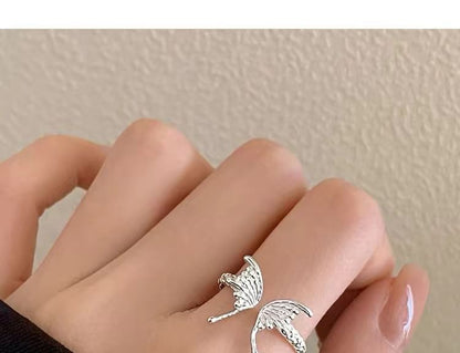 Butterfly S925 Sterling Silver Open Ring SpreePicky