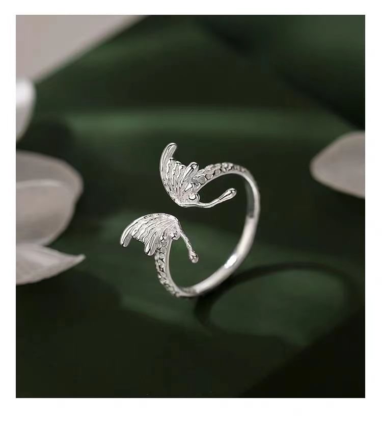 Butterfly S925 Sterling Silver Open Ring SpreePicky