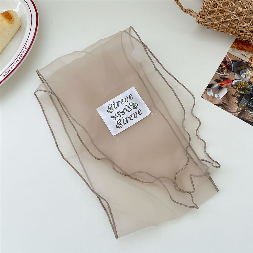 Lettering Mesh Headscarf SpreePicky