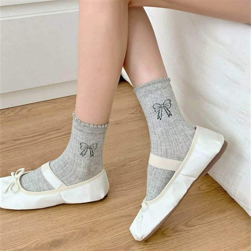 Bow Print Socks mySite