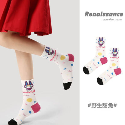 Cartoon Crew Socks SpreePicky