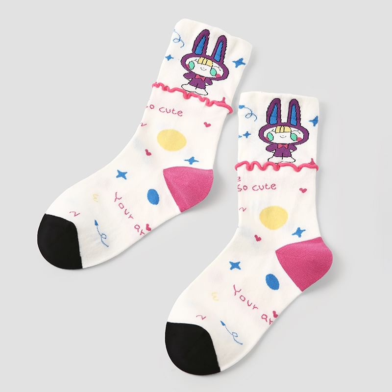 Cartoon Crew Socks SpreePicky