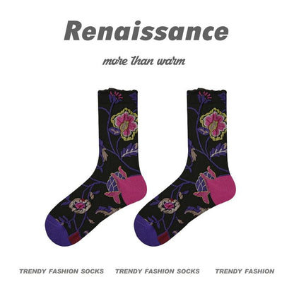 Floral Crew Socks SpreePicky