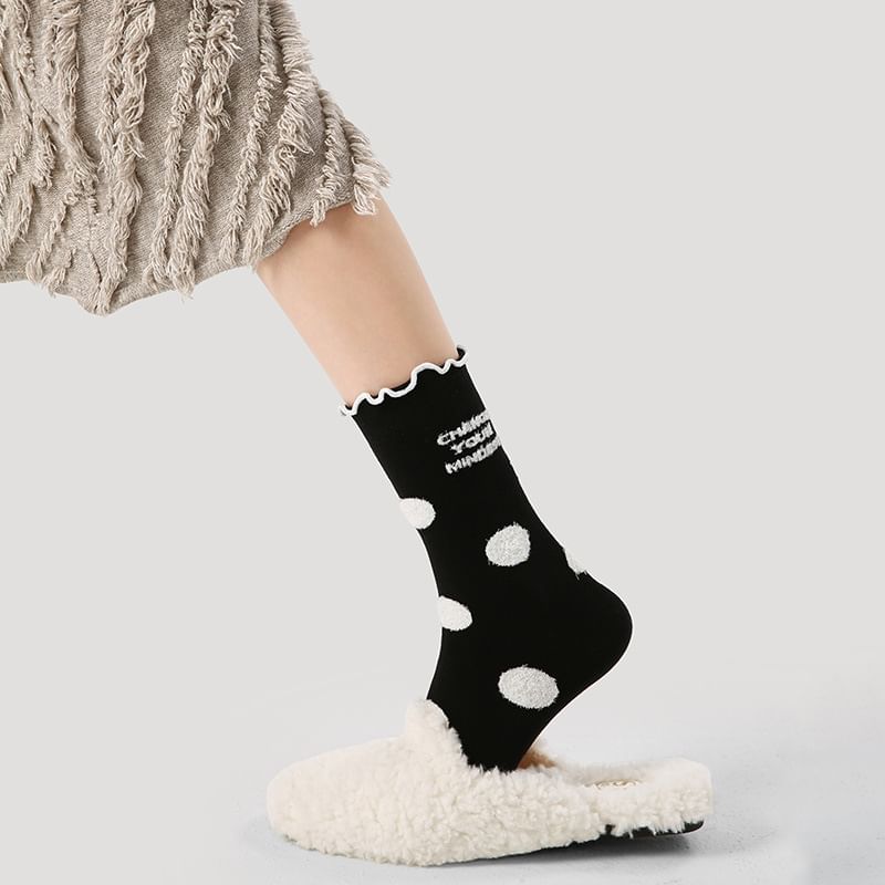 Polka Dot Crew Socks SpreePicky