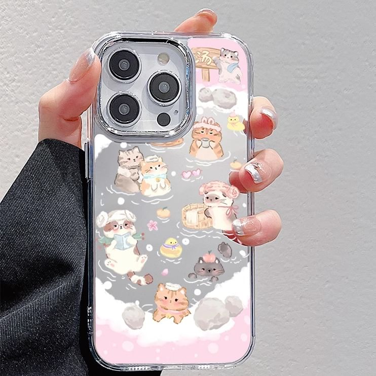 Cat Phone Case - iPhone 15 Pro Max / 15 Pro / 15 / 14 Pro Max / 14 Pro / 14 / 13 Pro Max / 13 Pro / 13 / 12 Pro Max / 12 / 11 SpreePicky