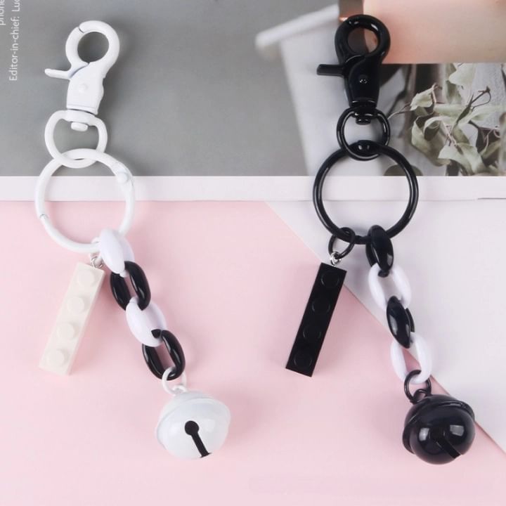 Bell Toy Block Bag Charm Keyring SpreePicky