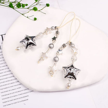 Star Faux Pearl Acrylic Phone Charm SpreePicky