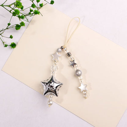 Star Faux Pearl Acrylic Phone Charm SpreePicky