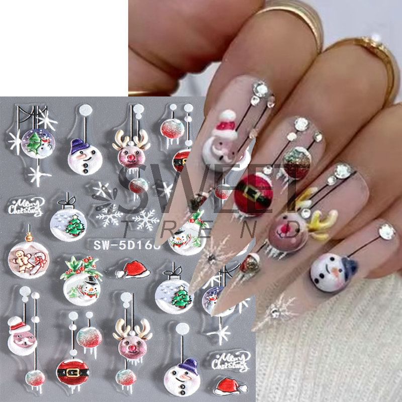 Christmas Nail Art Stickers SpreePicky