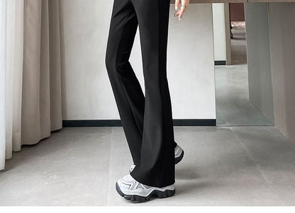 Drawstring Waist Plain Flared Pants (Various Designs) mySite