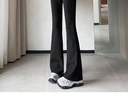 Drawstring Waist Plain Flared Pants (Various Designs) mySite