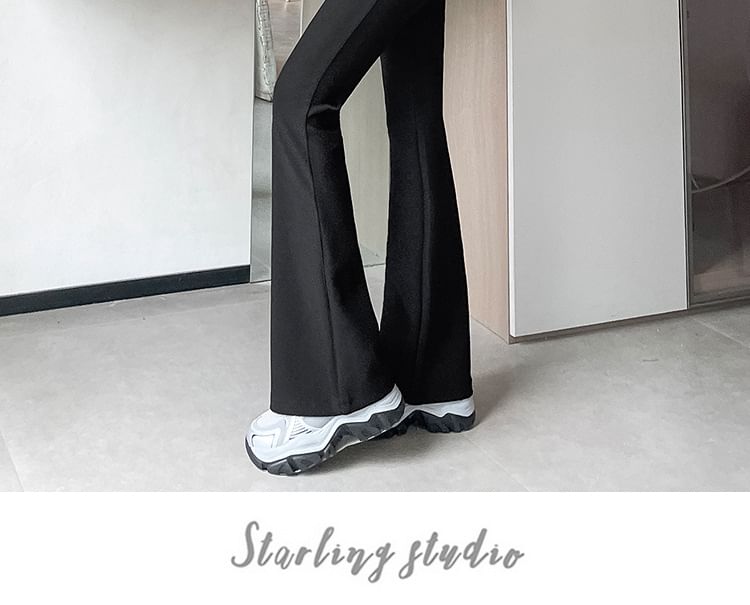 Drawstring Waist Plain Flared Pants (Various Designs) mySite