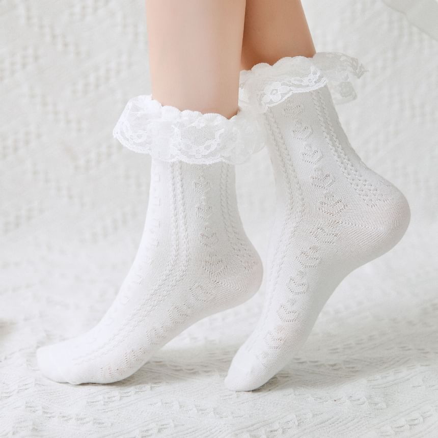 Lace Ruffled Socks SpreePicky