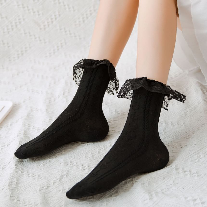 Lace Ruffled Socks SpreePicky