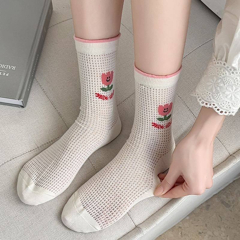 Floral Print Socks SpreePicky