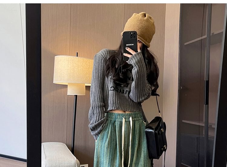 Drawstring Waist Striped Loose Fit Pants SpreePicky