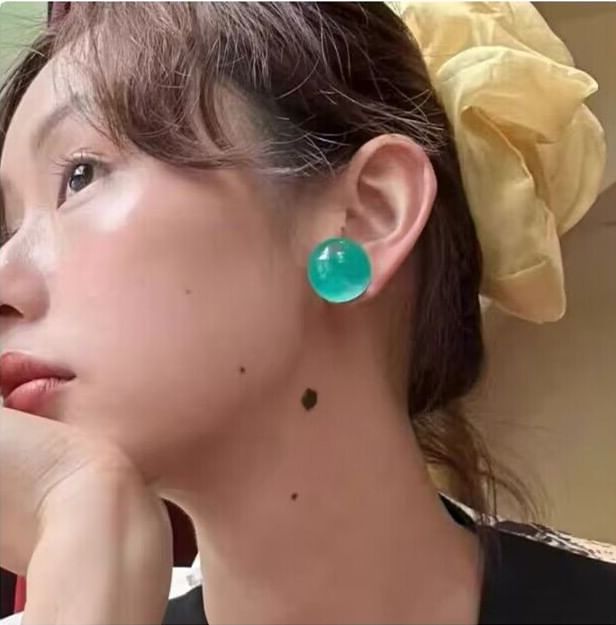 Acrylic Earring Ball Stud FashionChic