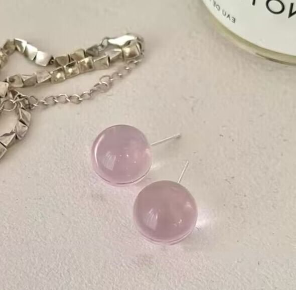 Acrylic Earring Ball Stud FashionChic
