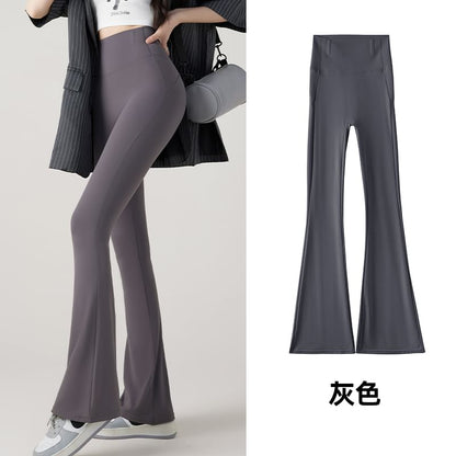 Plain Flare Yoga Pants SpreePicky