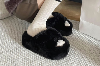 Fleece Platform Slippers mySite