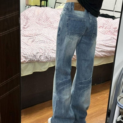 Low Waist Washed Wide Leg Jeans (Various Designs) SpreePicky