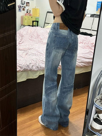 Low Waist Washed Wide Leg Jeans (Various Designs) SpreePicky