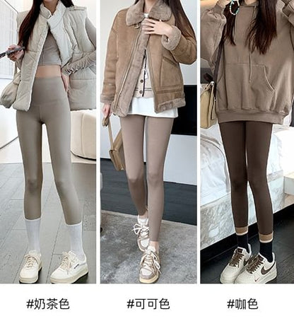 Plain High Rise Sheath Leggings SpreePicky