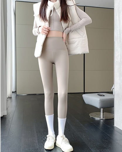 Plain High Rise Sheath Leggings SpreePicky