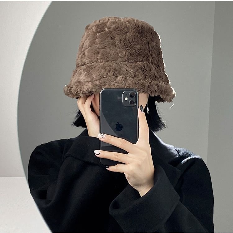 Faux Shearling Bucket Hat SpreePicky