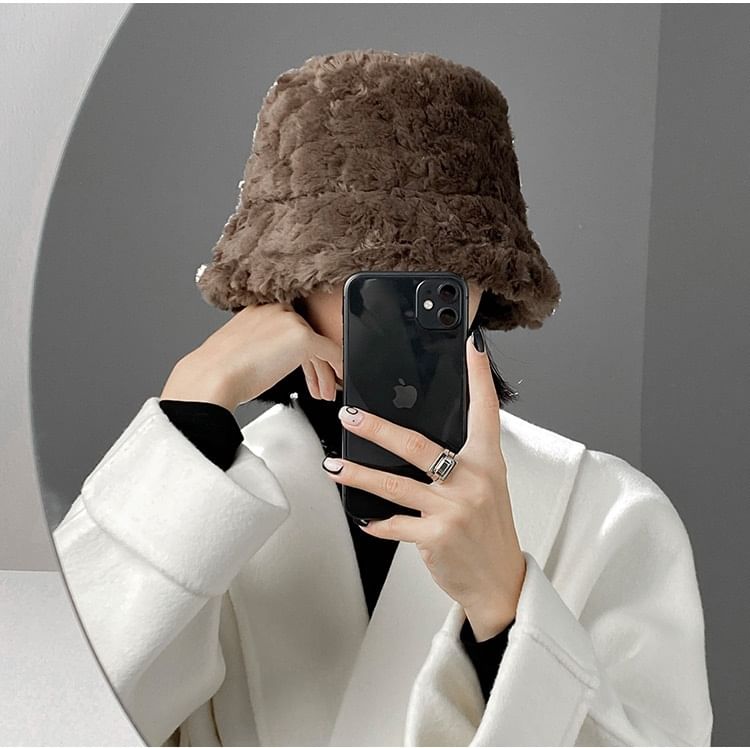 Faux Shearling Bucket Hat SpreePicky