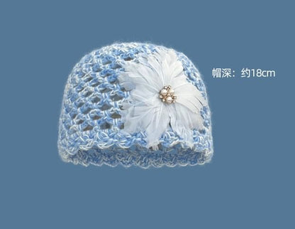 Feather Crochet Knit Hat SpreePicky