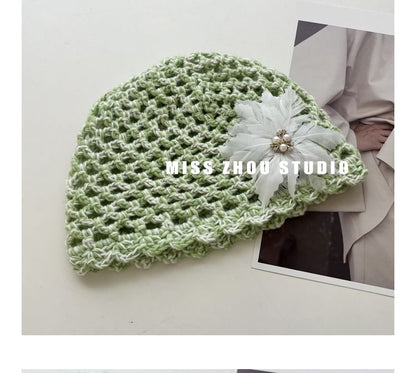 Feather Crochet Knit Hat SpreePicky