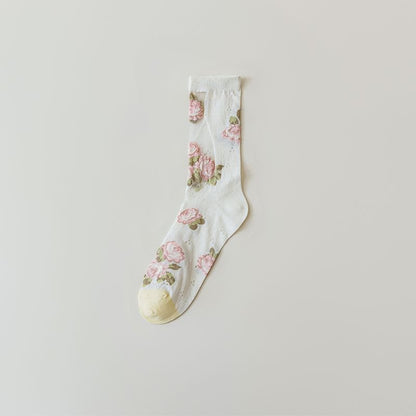 Print Sheer Socks SpreePicky