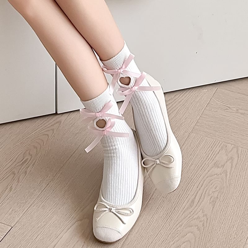 Bow Cutout Socks SpreePicky