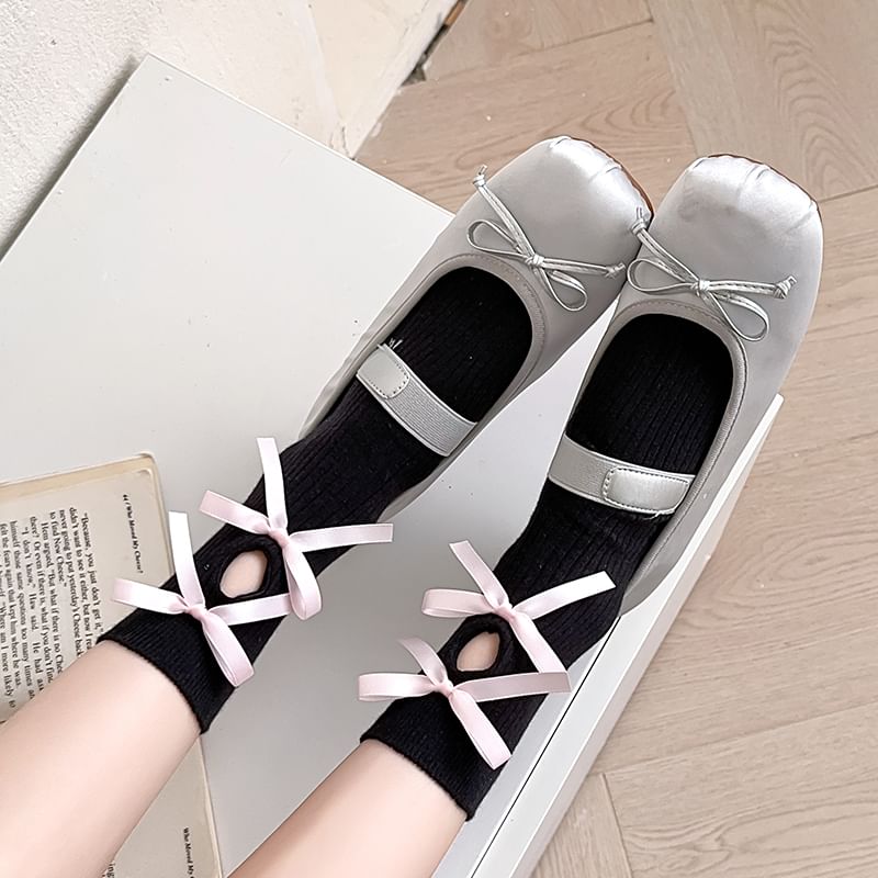 Bow Cutout Socks SpreePicky