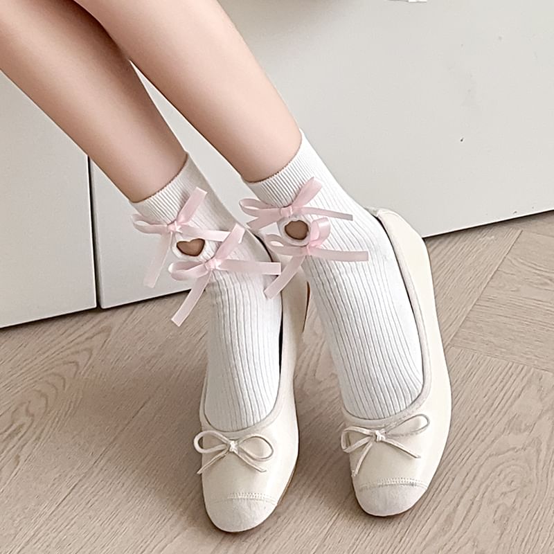 Bow Cutout Socks SpreePicky