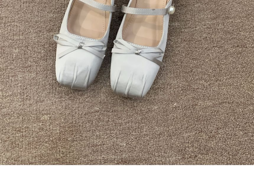 Square Toe Bow Mules SpreePicky