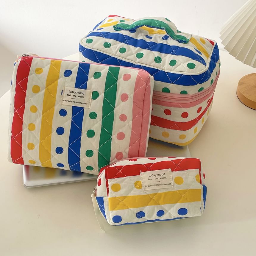 Polka Dot Fabric Makeup Bag / Clutch / Pencil Case (Various Designs) SpreePicky