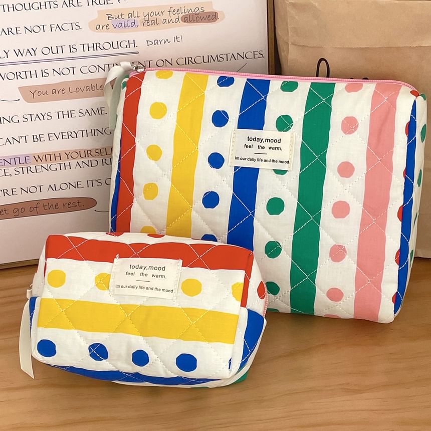 Polka Dot Fabric Makeup Bag / Clutch / Pencil Case (Various Designs) SpreePicky