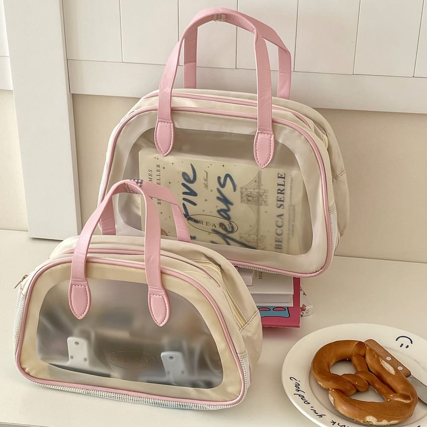 Transparent PVC Panel Wet Dry Makeup Bag / Toiletry Bag (Various Designs) SpreePicky