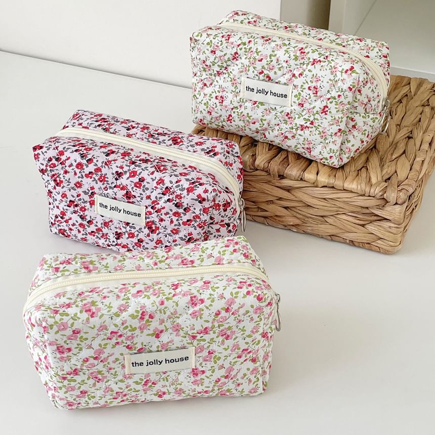 Floral Fabric Makeup Bag / Pencil Case SpreePicky