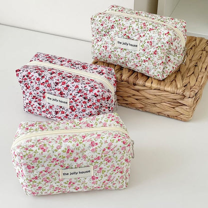 Floral Fabric Makeup Bag / Pencil Case SpreePicky