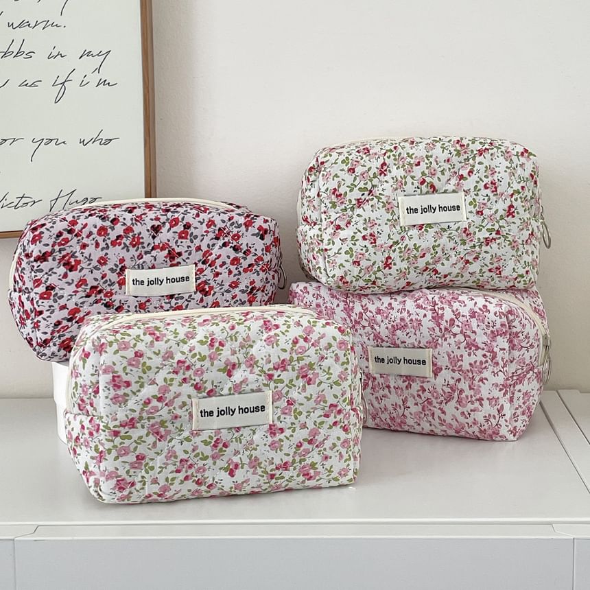 Floral Fabric Makeup Bag / Pencil Case SpreePicky