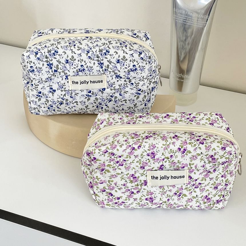 Floral Fabric Makeup Bag / Pencil Case SpreePicky