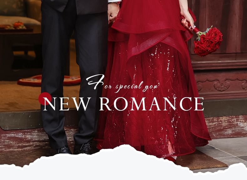 Sleeveless Sequin Layered A-Line Evening Gown FashionChic