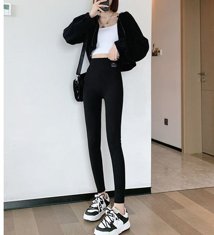 Logo High Rise Plain Leggings SpreePicky